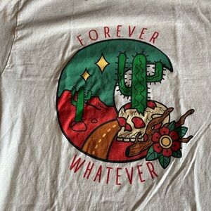 Gildan White Heavy Cotton Crewneck Tee with Black Tag Print